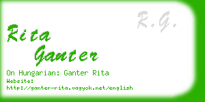 rita ganter business card